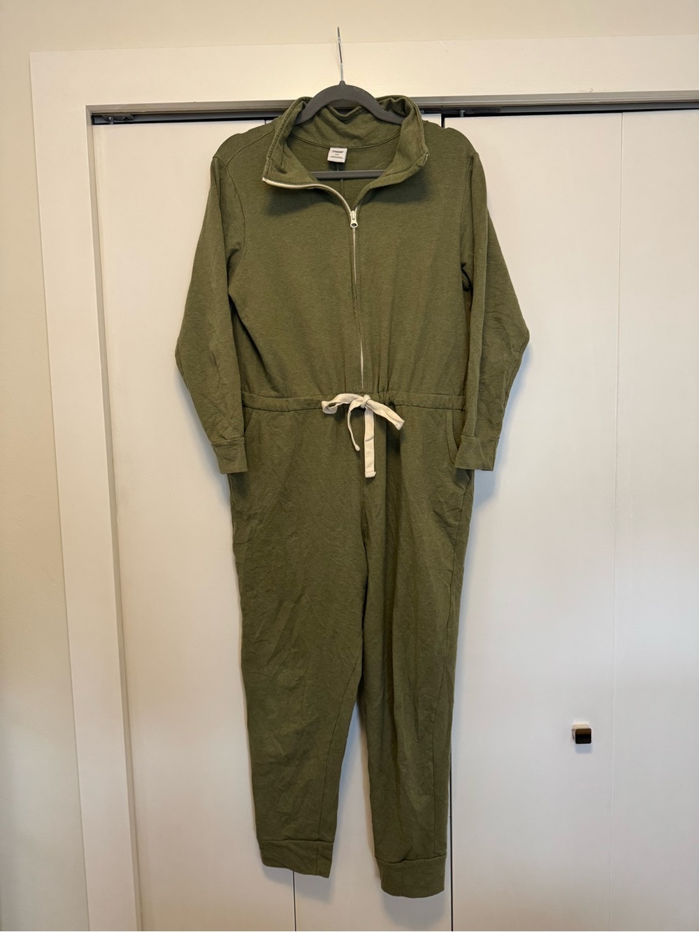 Smash + Tess Full Zip Jogger Jumpsuit Romper Olive Green - Size L